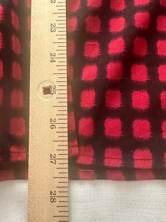 Van Heusen Studio Womens Sleeveless Gingham Top Black Red XL Cottagecore Hippie - Picture 9 of 9